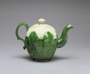 Tetera de coliflor, de Burlem, Staffordshire, c.1759-66