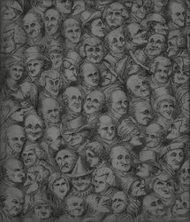 Personajes y caricaturas, principios del siglo XIX