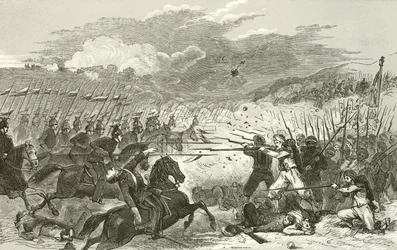 Carga de lanceros prusianos en Weissenburg