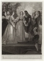 Carlos II recibiendo a la Duquesa de Orleans en Dover