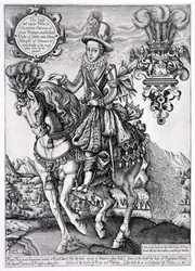 Carlos I como Príncipe de Gales a caballo, del 