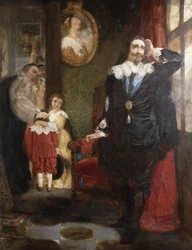 Carlos I despidiéndose de sus hijos (óleo sobre lienzo)