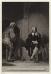 Carlos I encarcelado en el castillo de Carisbrook