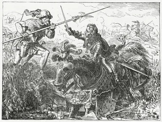 Carlos el Temerario, duque de Borgoña, en la batalla de Nancy, 5 de enero de 1477