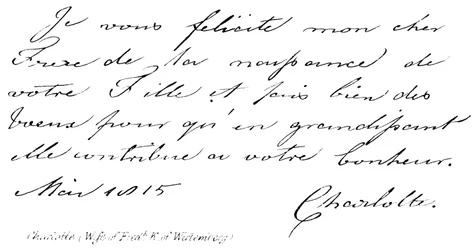 Charlotte, (Esposa de Fredk K de Wirtemberg)