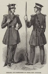 Pensionistas de Chelsea con su Nuevo Uniforme (grabado)