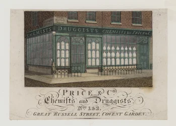 Químicos y farmacéuticos, Price & Co, tarjeta comercial