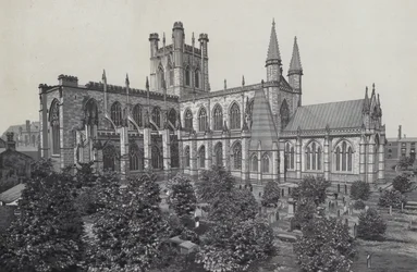 Chester: La Catedral, desde las murallas de la ciudad