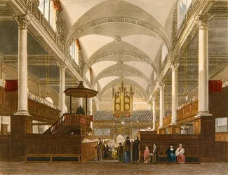 Iglesia de Cristo, Newgate Street, c.1810
