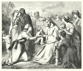 Cristo bendiciendo a los niños, Mateo XIX