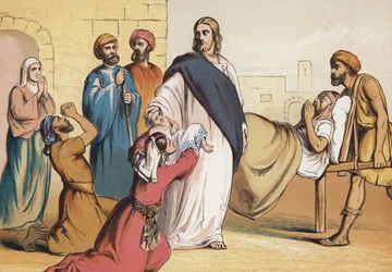 Cristo curando a los enfermos (cromolito)