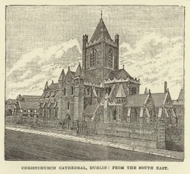 Catedral de Christchurch, Dublín, desde el Sureste