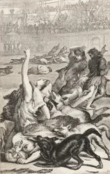 Mártires cristianos en la arena romana, c.1865