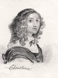 Cristina de Suecia, del Diccionario Histórico de Crabb, publicado en 1825