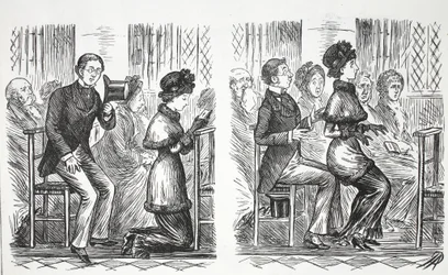 Modales en la Iglesia, ilustración de Punch