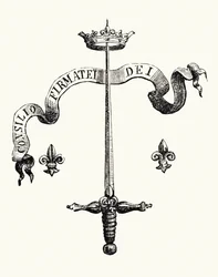 Escudo de armas de la familia de Juana de Arco, 1878