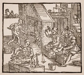 Monederos en el trabajo, 1577