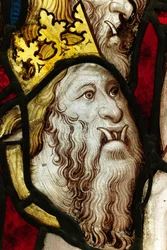 Sección conservada de la Gran Ventana Este en York Minster: 