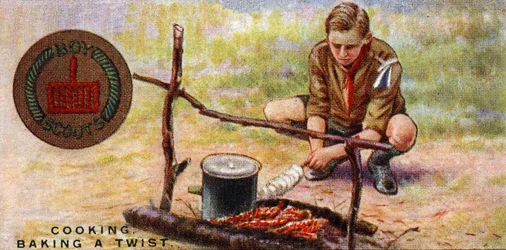 Insignia de Proficiencia en Cocina para Scouts - Horneando un Twist, 1929