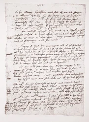 Copia de un memo holográfico de John Hawkins sobre sus tratos con España, 1576