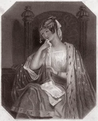 Cordelia (Rey Lear) - en - “Galería de Mujeres de Shakespeare, colección de cuarenta y cinco retratos serios por artistas londinenses tempranos, enriquecidos con notas críticas y literarias” circa 1838