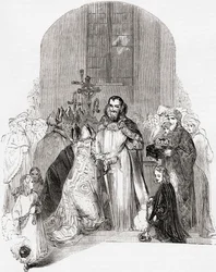 Coronación de Enrique IV, de Old England: A Pictorial Museum, pub. 1847