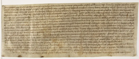 Cotton Augustus ii 18, carta de Wealdhere, c.704, la carta más antigua que se ha cerrado