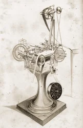 Máquina de Ajuste de Cartas de Crabtree, exhibida en la Gran Exposición de 1851