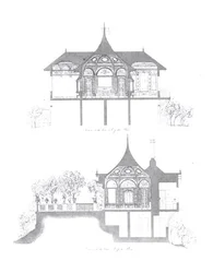 Secciones transversales de la Casa de Verano del Palacio de Buckingham, de 