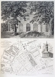 Jardines de Cupers, Lambeth, grabado por Bartholemew Howlett, 1746