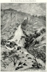 Cascadas de Davezut, cerca de Samara (Debra-Tabor) (grabado)