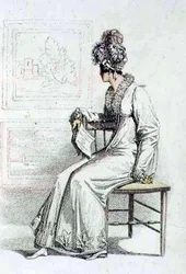 Vestido de Día, lámina de moda de Ackermann