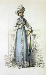 Vestido de Día, lámina de moda de Ackermann