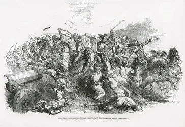 Muerte del General de Brigada Cureton en la escaramuza cerca de Ramnugger