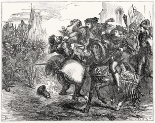 Muerte de Wat Tyler (m.1381) (grabado)