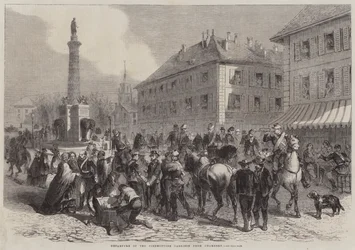 Salida de la Guarnición Piamontesa de Chambery