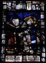 Detalle de una de las ventanas, mediados del siglo XV (vidriera)