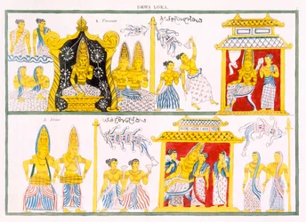 Dewa Loka, de La Historia y Doctrina del Budismo por Edward Upham, 1829