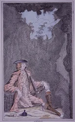 Dick Turpin escondido en una cueva, de 