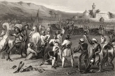 Desarme de la 11ª Caballería Irregular en Berhampore en 1857, de 