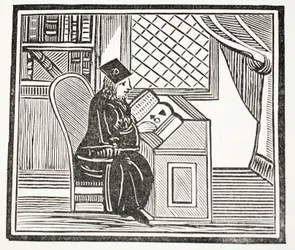 Dr. John Faustus, ilustración de Chap-books of the Eighteenth Century por John Ashton, pub. 1882