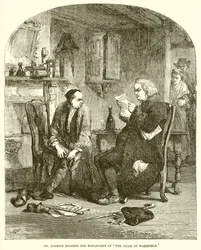 Dr. Johnson leyendo el manuscrito de El vicario de Wakefield