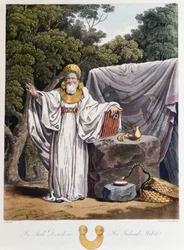 Druida - en “Celtas y godos, costumbres de los habitantes de las Islas Británicas de principios del siglo VI y las naciones godas de la costa oeste del Báltico”, por S.R. Meyrick y Ch. Smith