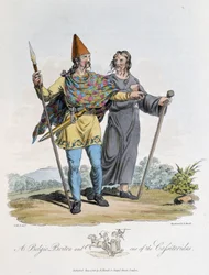 Holandés y guerrero - en «Celtas y godos, costumbres de los habitantes de las islas británicas de principios del siglo VI y de las naciones godas de la costa occidental del Báltico», de S. R. Meyrick y Ch. Smith