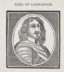 Conde de Carnarvon, ilustración de Chap-books del siglo XVIII de John Ashton, pub. 1882
