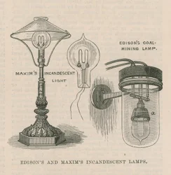 Lámparas incandescentes de Edison y Maxim