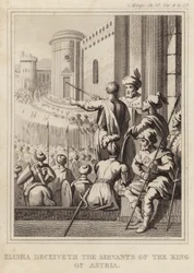 Eliseo engaña a los sirvientes del Rey de Asiria