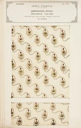 Muestra de muselina bordada de Madrás, de La Colección de los Fabricantes de Textiles de la India, por John Forbes Watson, publicada en 1866
