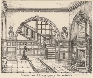 Vestíbulo de entrada al Hospital de San Pedro, Covent Garden