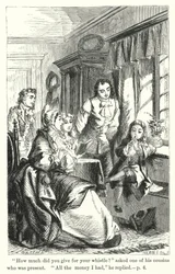 Episodio de la vida del joven Benjamin Franklin (grabado)